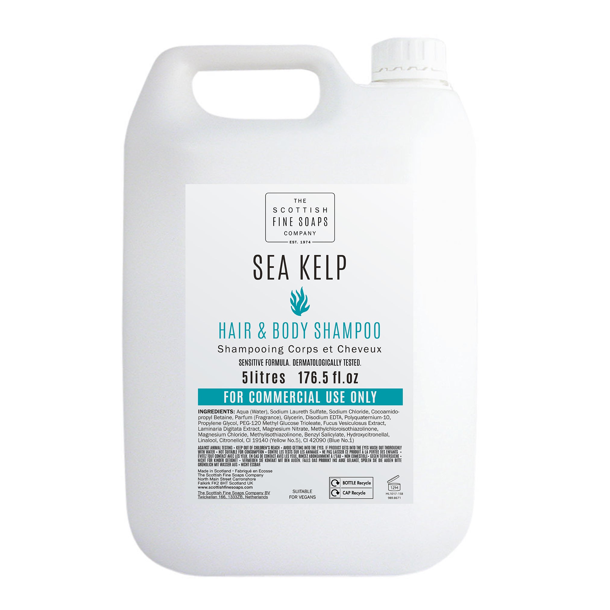 SeaKelp Hair and Body Shampoo Refill Bottles (2x5Litres)