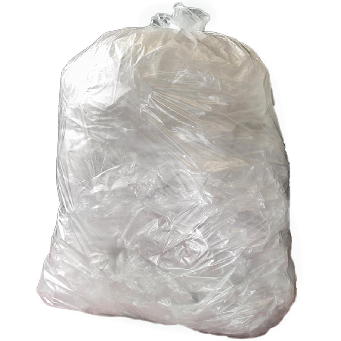 Jantex Medium Duty Recycled Bin Bag 12kg 90 Ltr Clear (Pack of 200)